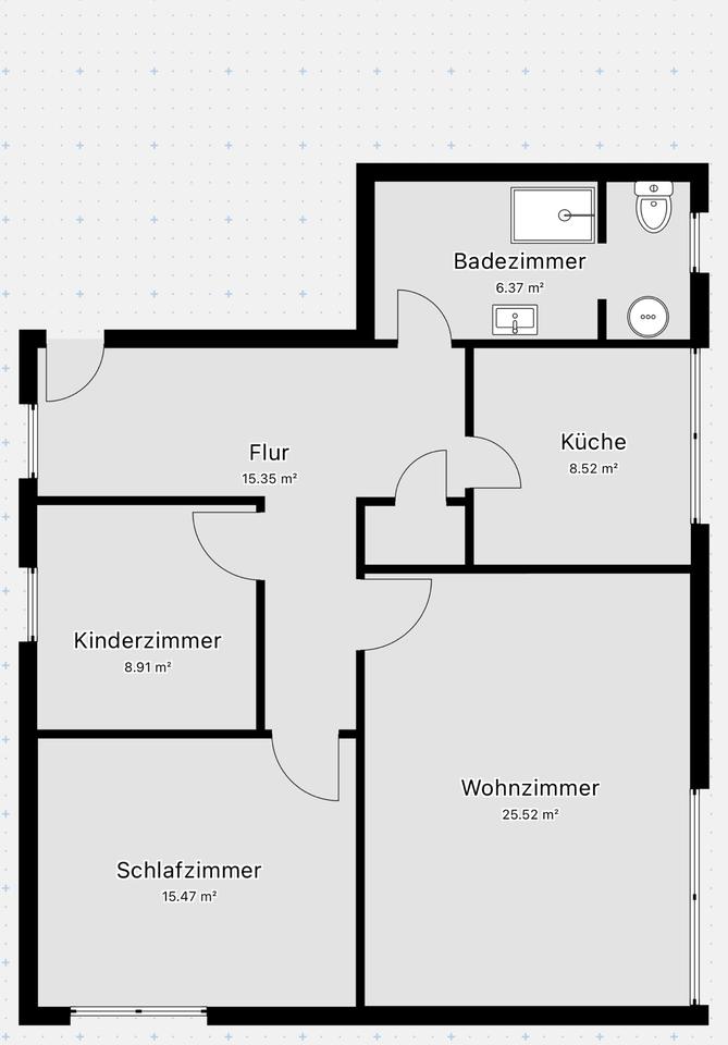 Thumbnail-85qm Wohnung in Eschweges Innenstadt Erstbezug nach Kernsanierung