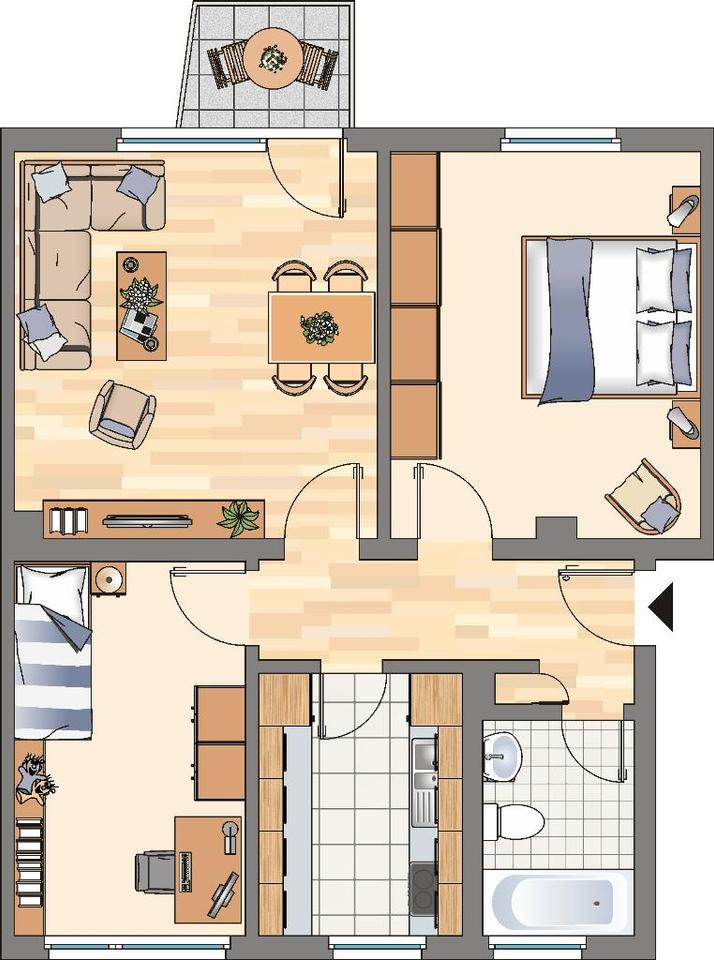 Thumbnail-Demnächst frei! 3-Zimmer-Wohnung in Dortmund