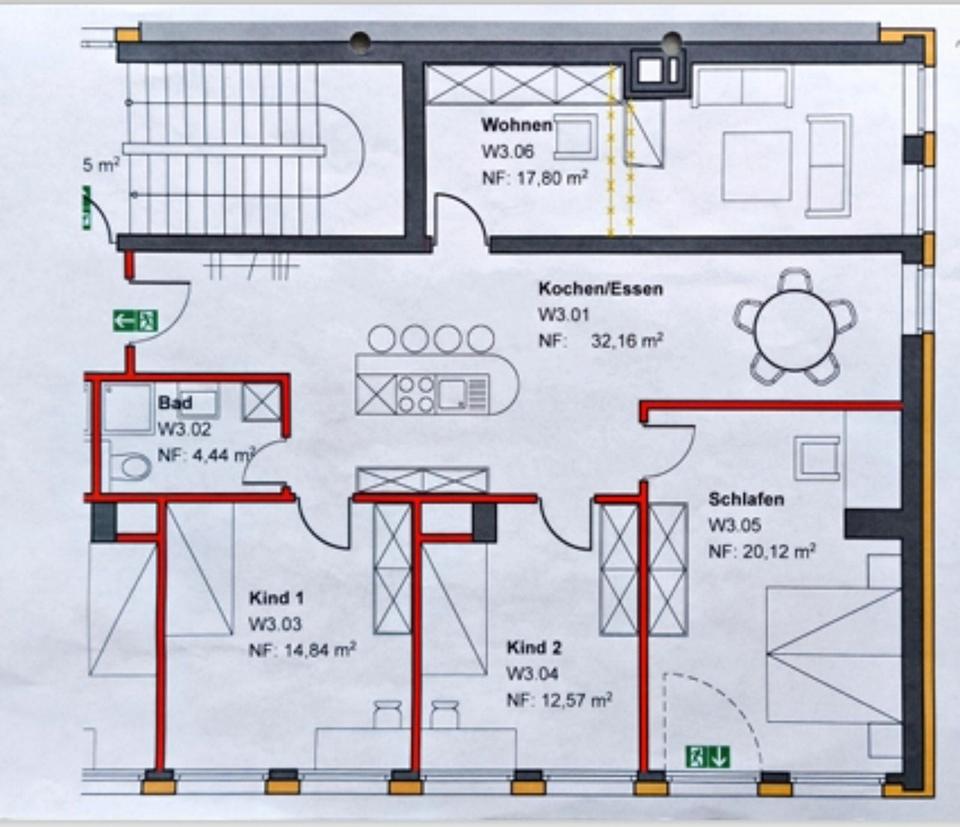 Thumbnail-5 - 6 Zimmer Eigentumswohnung, WG-geeignet, Zentrumsnah, Invest.