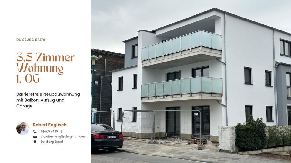 Thumbnail-Erstbezug 3,5 Zi WHG 1.OG mit Balkon, Aufzug und Garage in Baerl