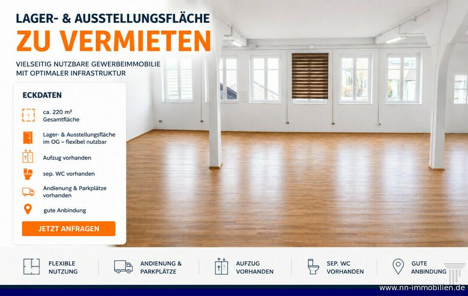 Thumbnail-Grosszügige Lager- & Ausstellungsfläche | 220 m² | Lastenaufzug vorhanden!