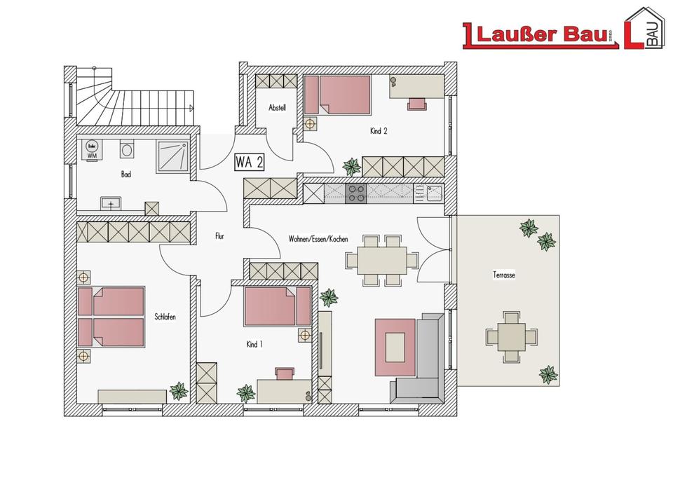 Thumbnail-Neubau EG 4-Zi. Wohnung Zentral ab 01.02.2026 zu vermieten
