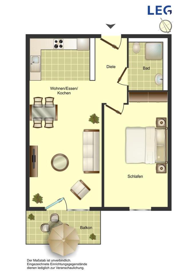 Thumbnail-Traumhafte 2 Zimmer mit Balkon in Sennestadt