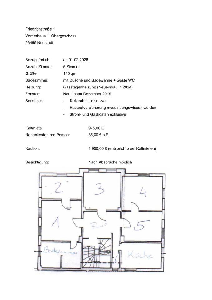 Thumbnail-5 Zimmer Wohnung in Neustadt b. Coburg