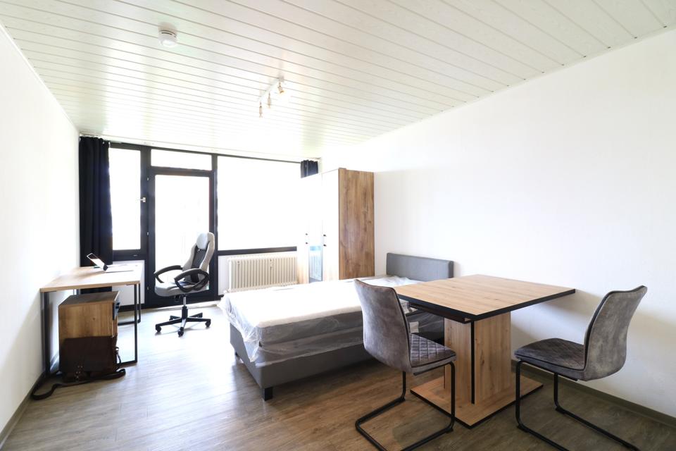 Thumbnail-Vollmöblierte 1-Zimmer-Wohnung mit Loggia und Aussicht