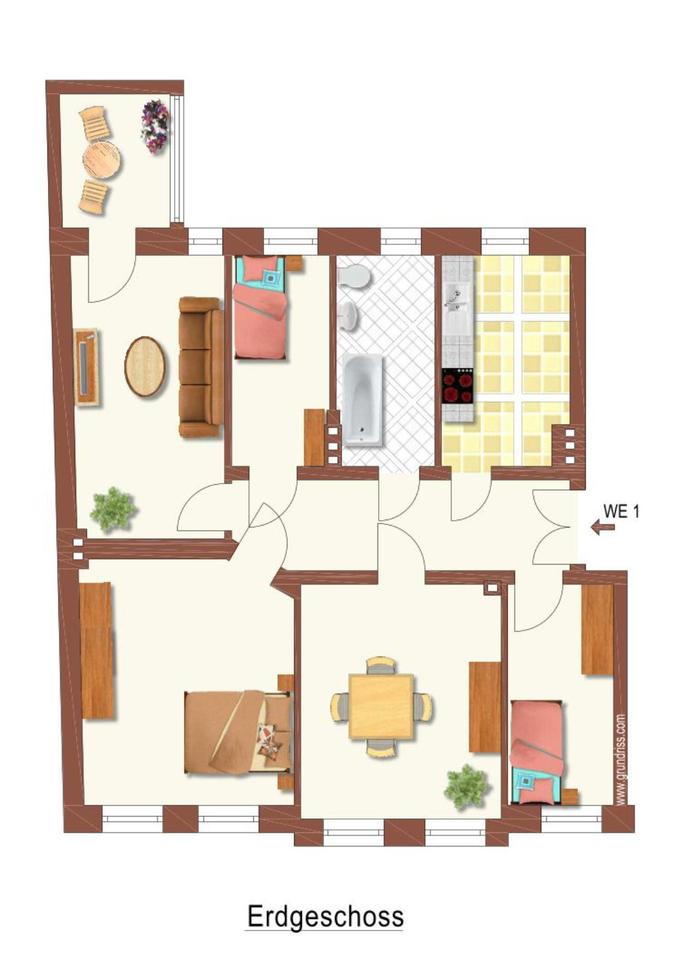 Thumbnail-5-Raum-Wohnung mit Loggia