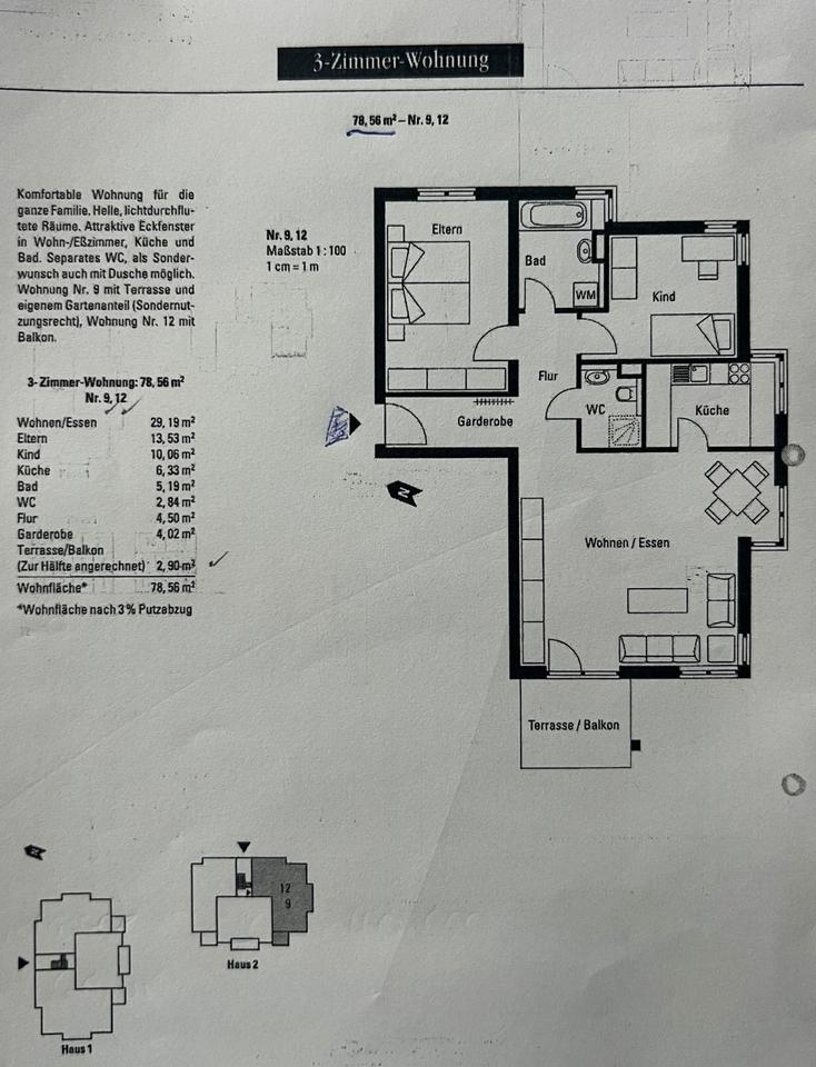 Thumbnail-Eigentumswohnung mit 3 Zimmer in Gniebel