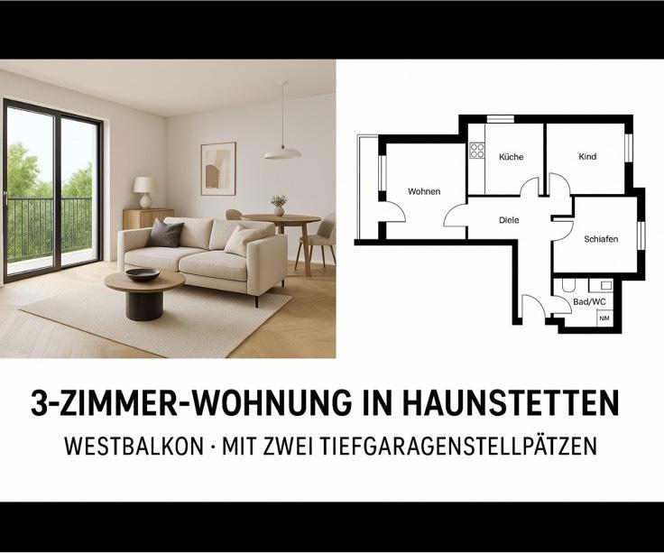 Thumbnail-Sanierte 3-Zimmer-Wohnung in Haunstetten | 2 Tg-Stellplätze