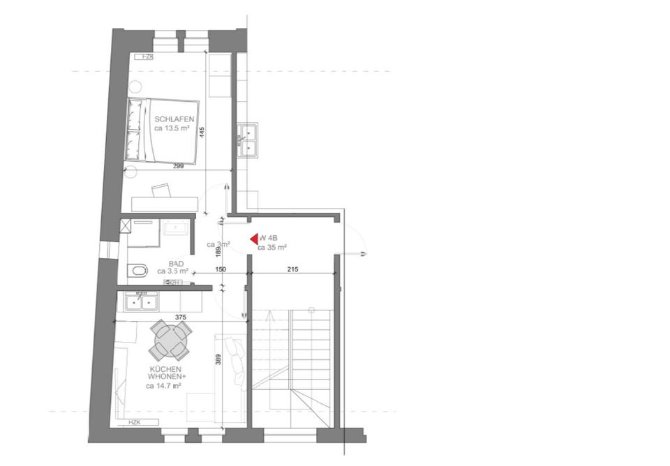 Thumbnail-Kleines 1,5 Zimmer Apartement für Studentin