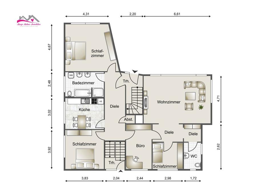Thumbnail-Großzügige Erdgeschosswohnung mit Terrasse