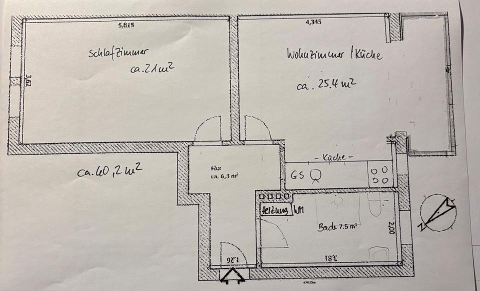 Thumbnail-Sonnige 2 Zimmer Wohnung in der Südstadt