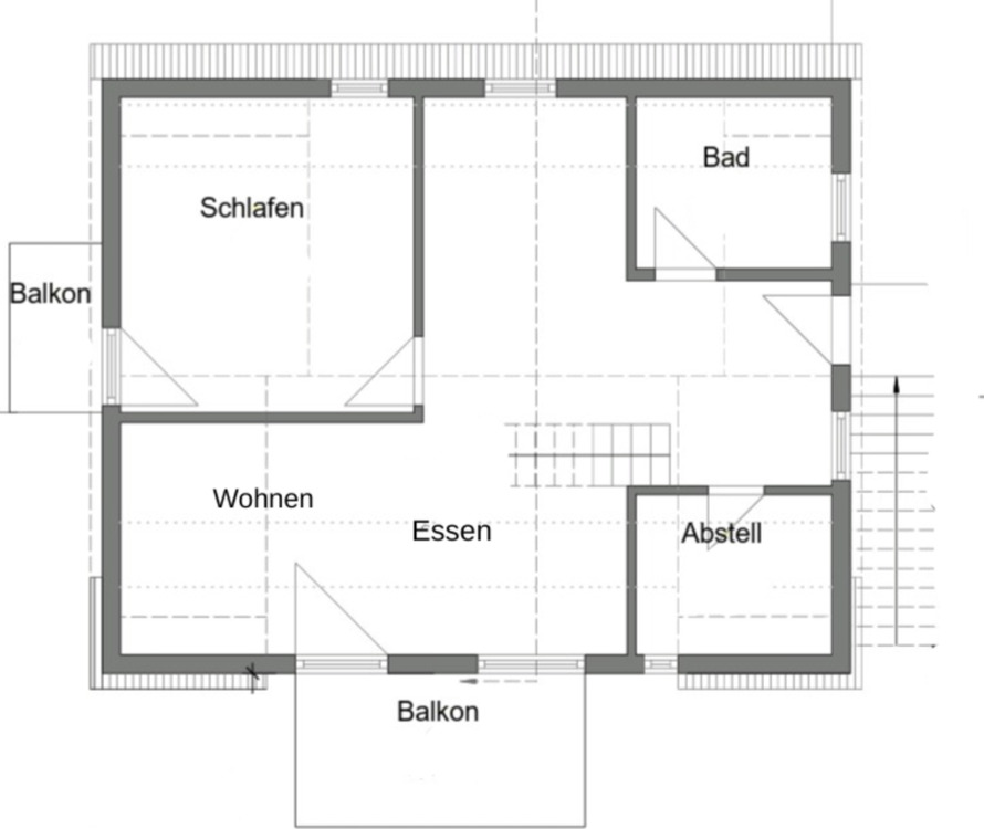 Thumbnail-2 Zimmer Wohnung im OG mit Nutzfläche im DG