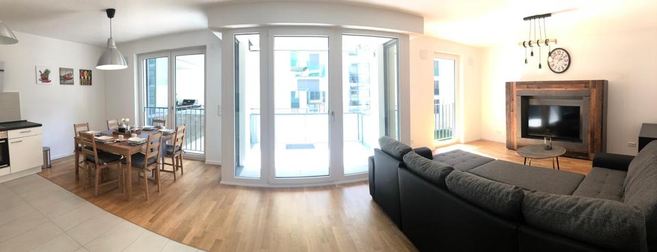 Thumbnail-Moderne Neubauwhg. m. EBK und Balkon: attrakt. möbl. 3,5 Zi-Whg.