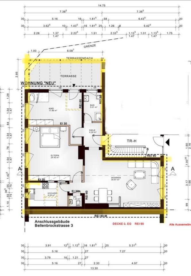 Thumbnail-Erstbezug 3,5-Zi EG-Wohnung 110qm mit Terrasse in Bottrop