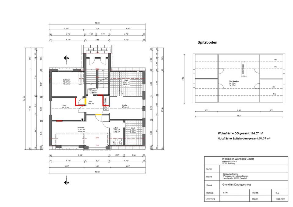 Thumbnail-schöne 4-R-Dachgeschosswohnung mit 2 Bädern