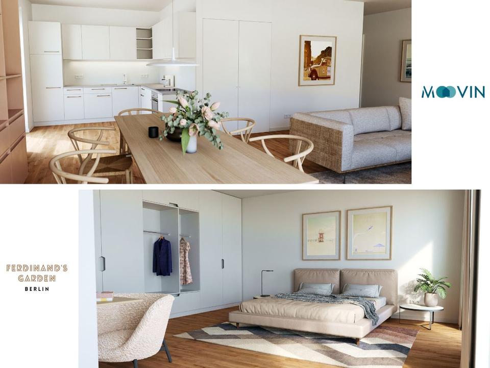 Thumbnail-Geräumige 2-Zimmer-Wohnung mit EBK und 2 BALKONEN im Neubauquartier 'Ferdinand's Garden'