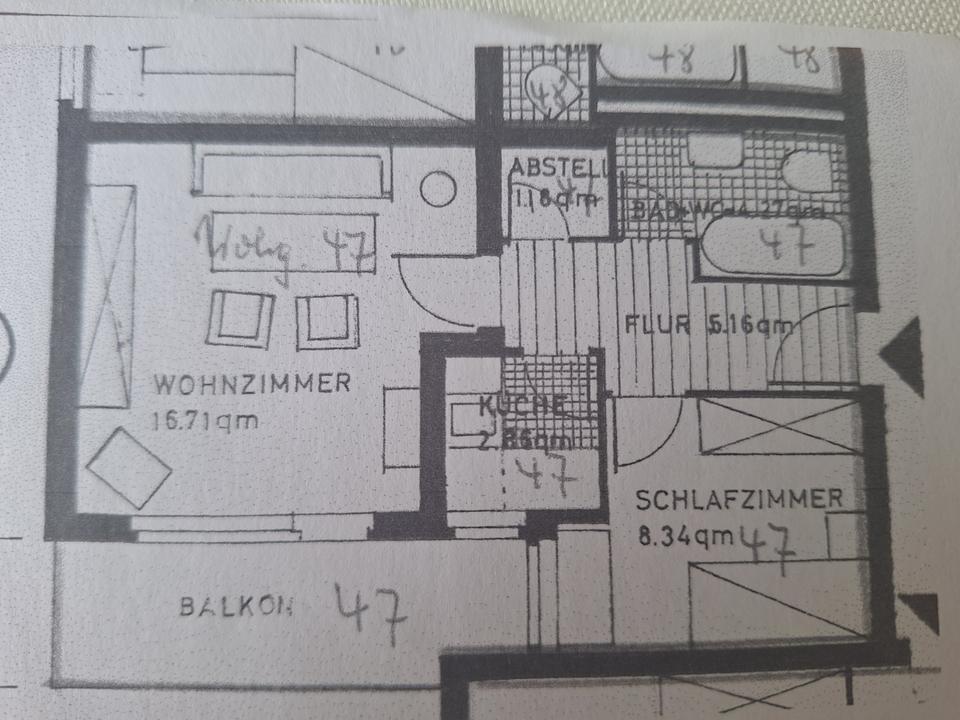 Thumbnail-Schöne SingleStudentenwohnung - Wolfenbüttel-Linden - 41 qm
