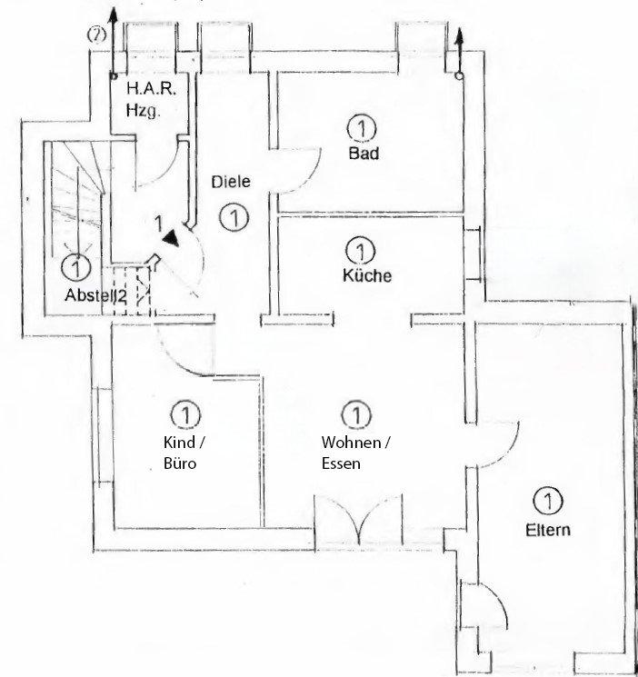 Thumbnail-3-Zimmer Souterrainwohnung mit Garten in Bockraden