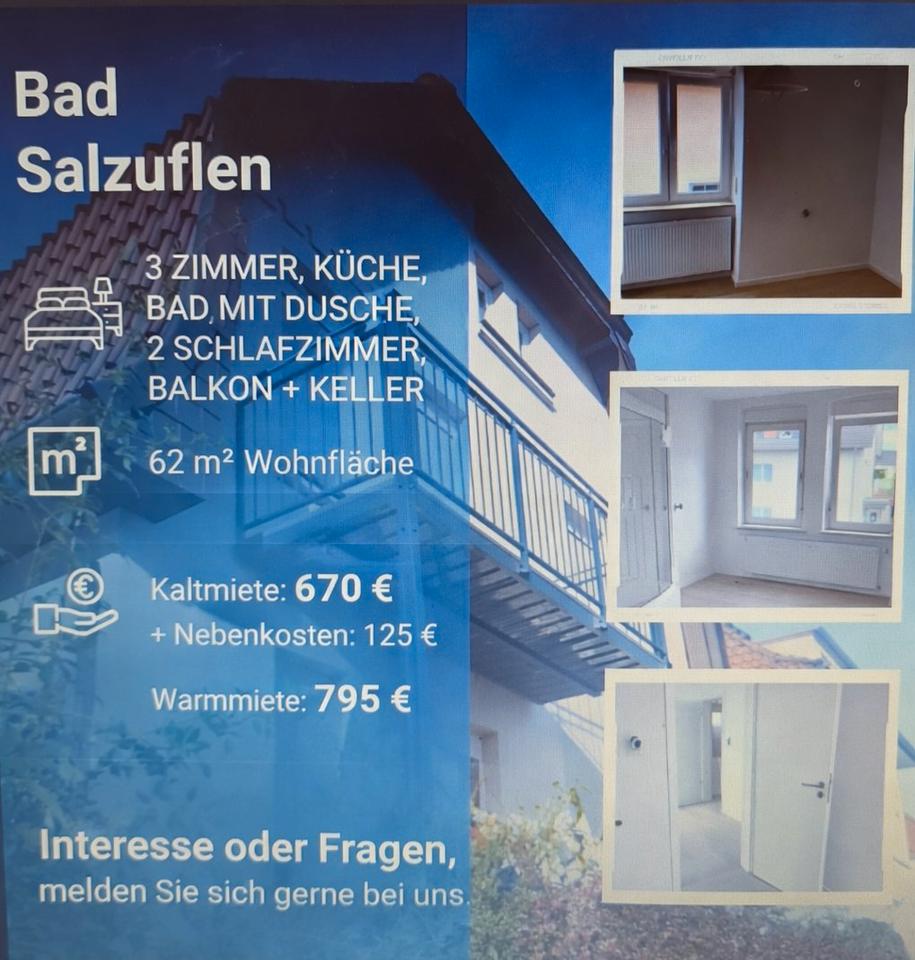Thumbnail-Attraktive 3-Zimmer-Wohnung mit Balkon in Bad Salzuflen