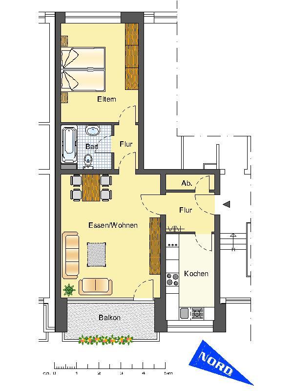 Thumbnail-2-Zimmer, neues Duschbad und Laminatboden