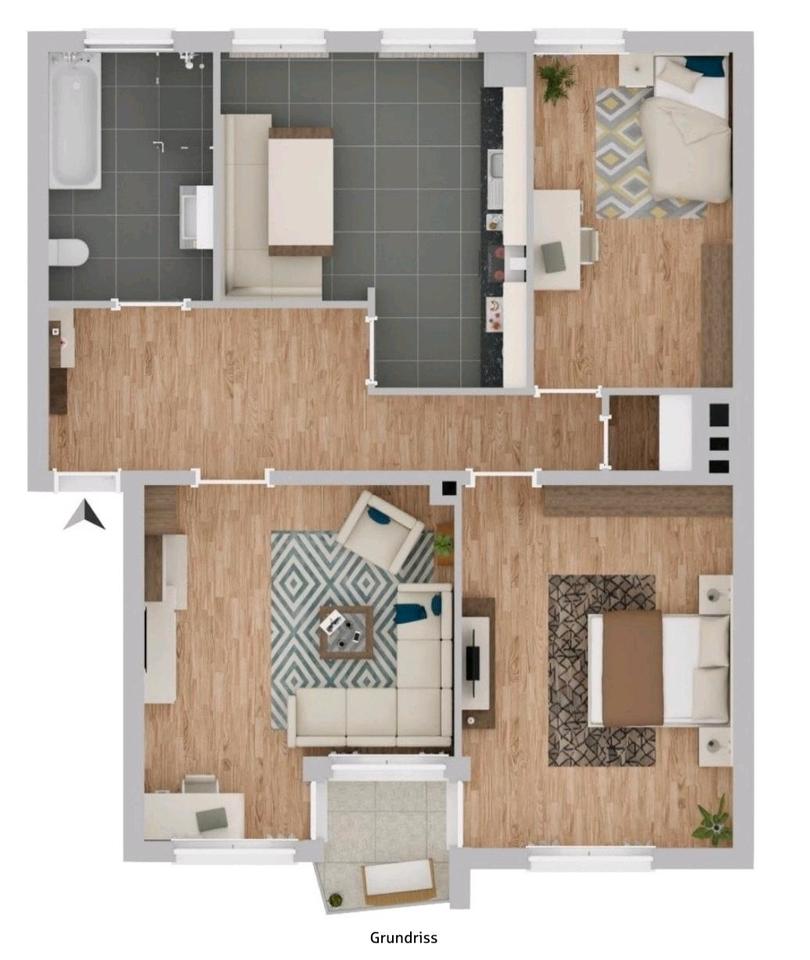 Thumbnail-Schöne Wohnung mit Balkon zu vermieten. Ab April - 3,5 Zimmer