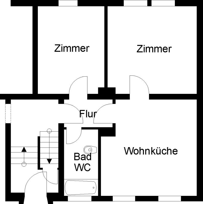 Thumbnail-Charmante 3-Zimmer-Etagenwohnung in Herford – 50,7 m² mit Badfenster und Gasheizung