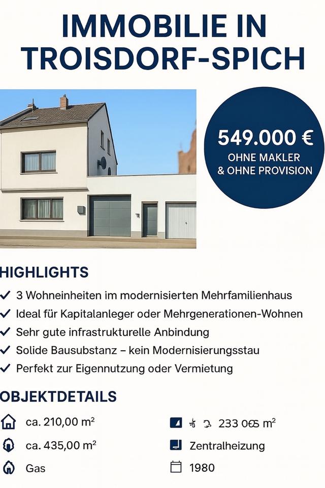 Thumbnail-Haus Mehrfamilienhaus mit 3 Wohneinheiten PRIVATVERKAUF