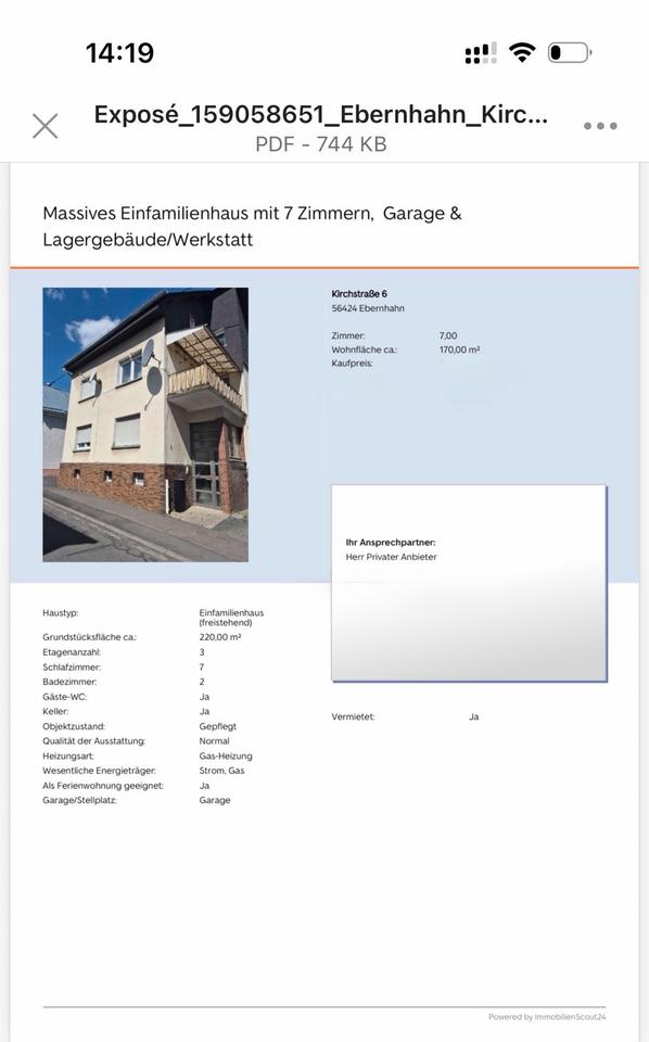 Thumbnail-Gepflegtes Einfamilienhaus mit 7 Zimmern, Garage & Werkstatt