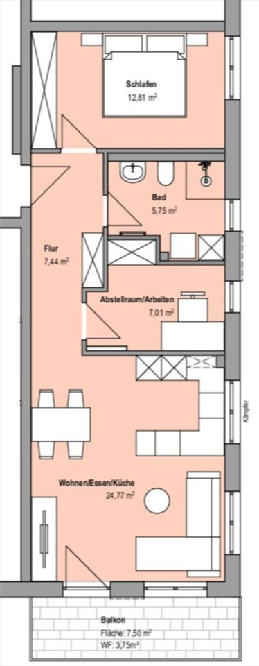 Thumbnail-2-Zimmer-Neubauwohnung mit Balkon & Carport - Crailsheim-Roßfeld