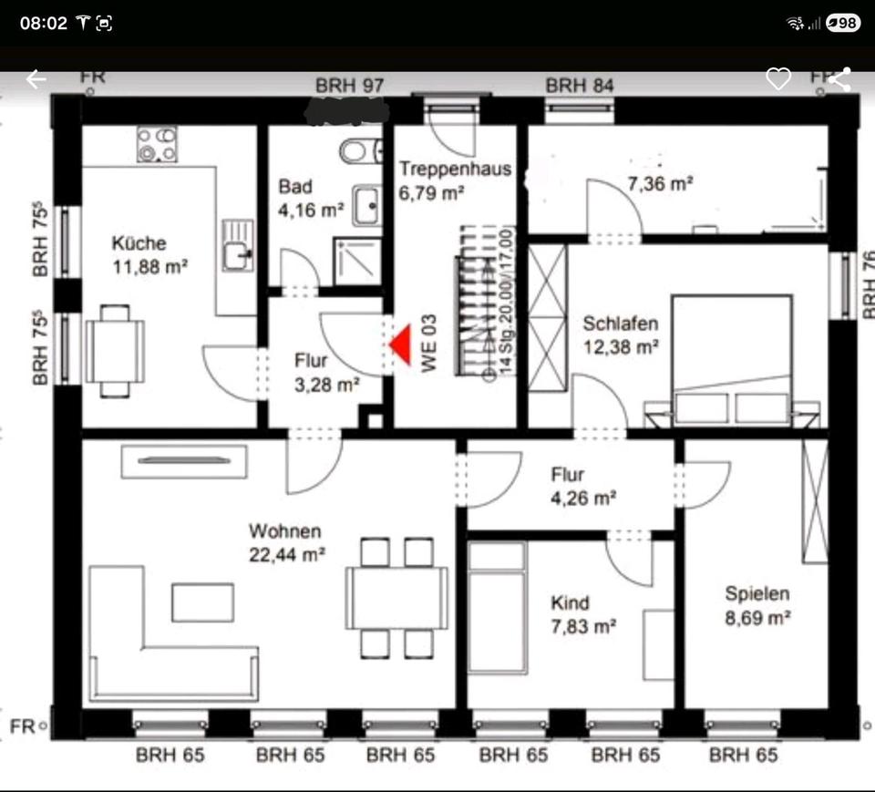 Thumbnail-4,5 Zimmerwohnung in Flensburg zu vermieten