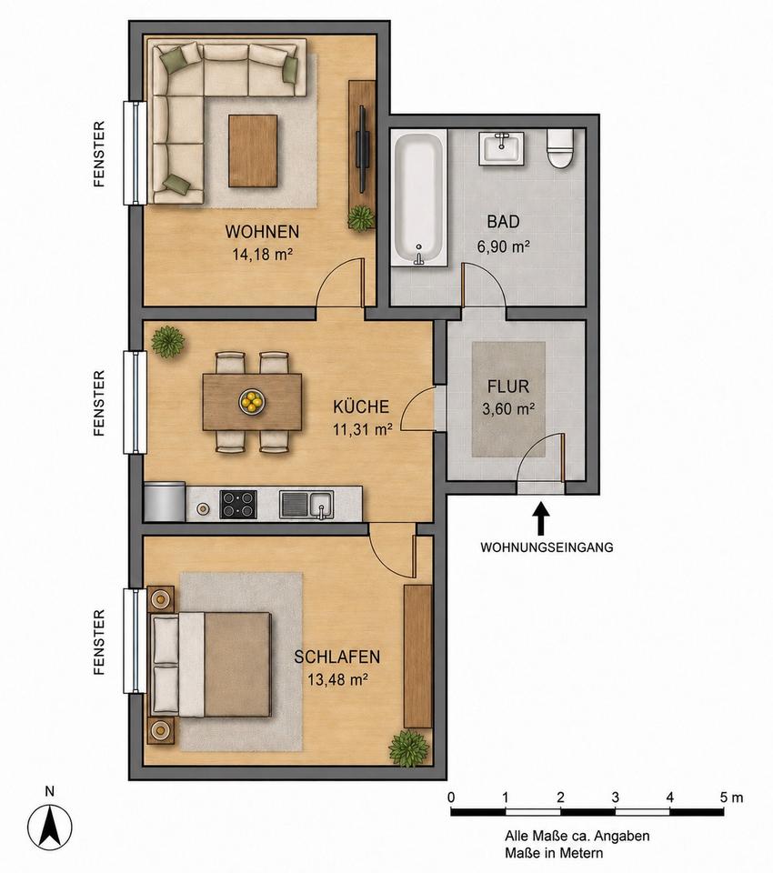 Thumbnail-Frisch renovierte Singlewohnung mit Einbauküche und Stellplatz