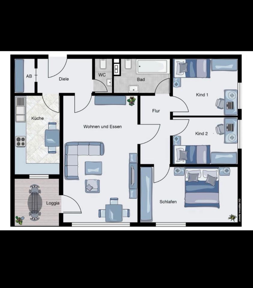 Thumbnail-Bielefeld Kirchdornberg 4 Zimmer Wohnung mit Balkon