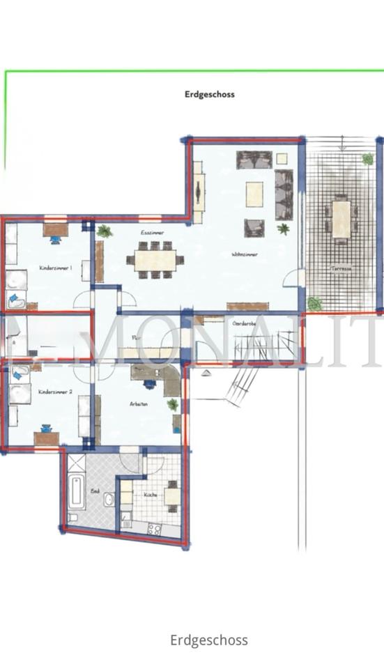 Thumbnail-Renovierte EG-Wohnung mit Südterrasse & Gartenanteil