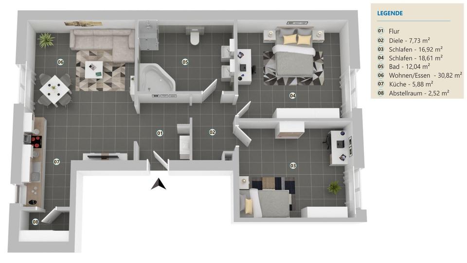 Thumbnail-3 Zimmer Wohnung KL-West