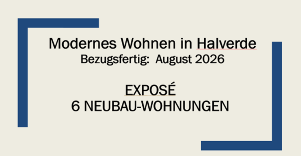 Thumbnail-Neubauwohnung in HopstenHalverde zu vermieten