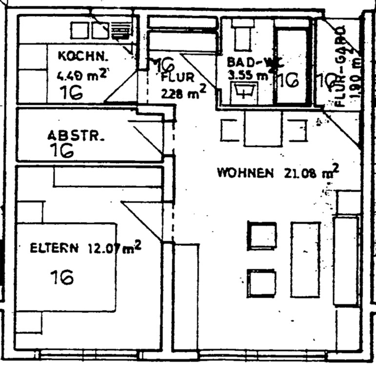 Thumbnail-Souterrain-Wohnung mit 2,5 Zimmer in Freiberg am Neckar