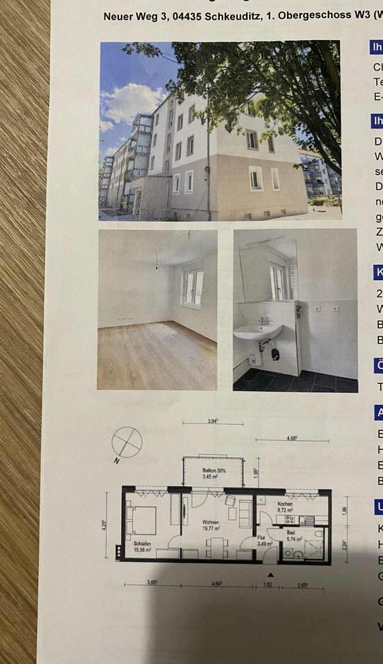 Thumbnail-Moderne, helle Wohnung in ruhiger Lage zu vermieten Schkeuditz