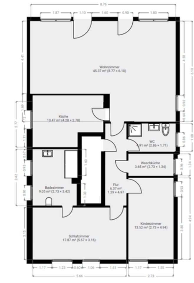 Thumbnail-3- Zimmer Dachgeschosswohnung mit rd. 110qm und großem Südbalkon