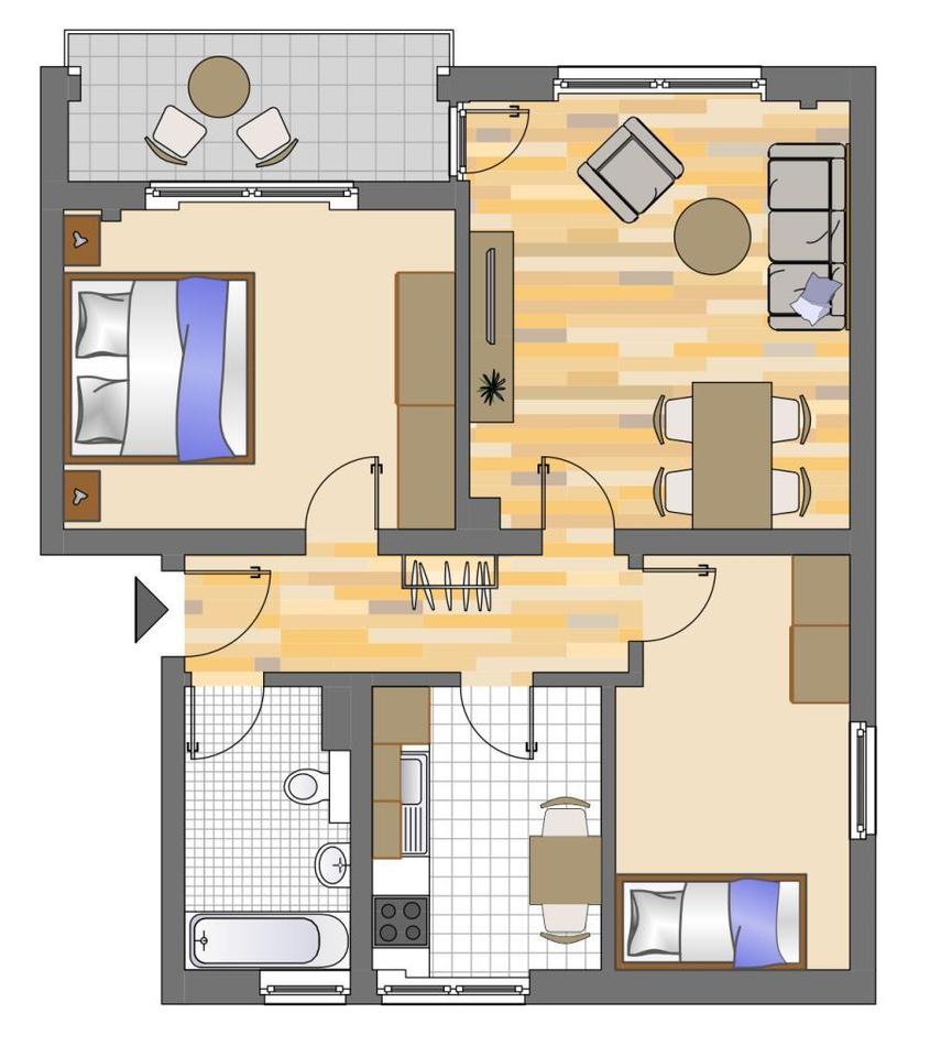 Thumbnail-Ab sofort! Frisch Renovierte 3-Zimmer-Wohnung mit Balkon