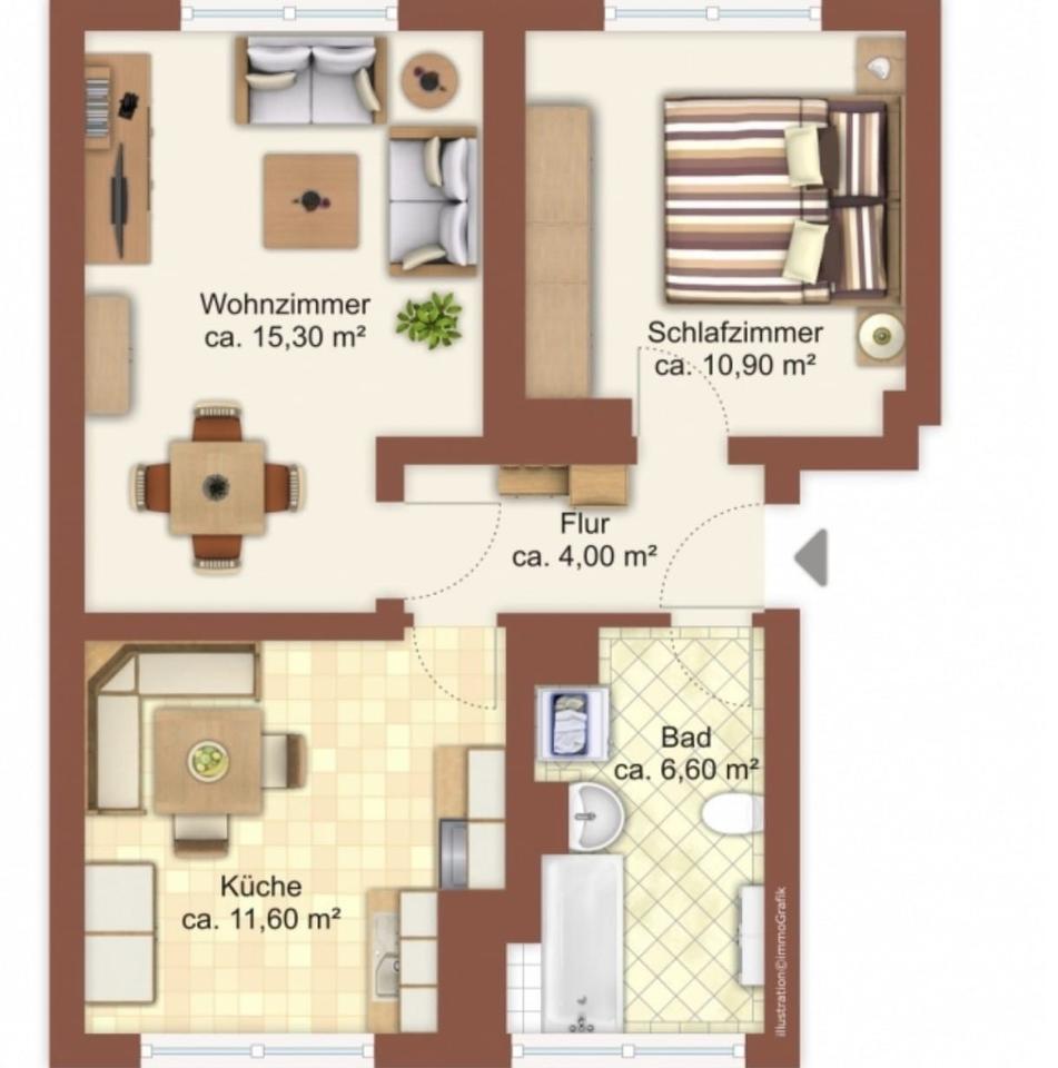 Thumbnail-2 Raumwohnung im Süden von Halle
