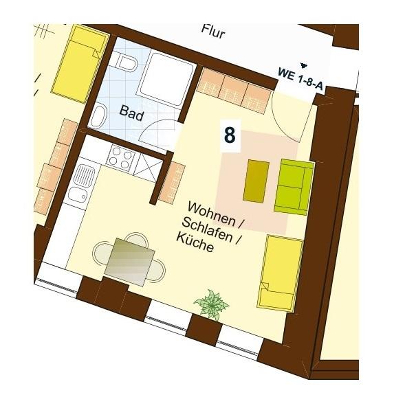 Thumbnail-Diese ca. 35 m² große 2-Zimmer-Wohnung befindet sich im 2. Obergeschoss eines gepflegten Mehrfamilienhauses in zentraler Lage von Gevelsberg. Der offen gestaltete Wohn-Essbereich bietet auf...