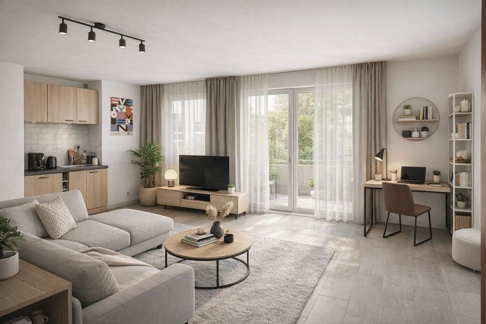 Thumbnail-Moderne 1—Zimmer Wohnung mit Einbauküche