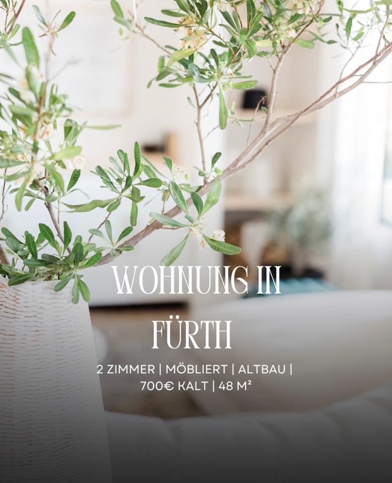 Thumbnail-Möblierte 2-Zimmer Altbauwohnung in zentraler Lage in Fürth