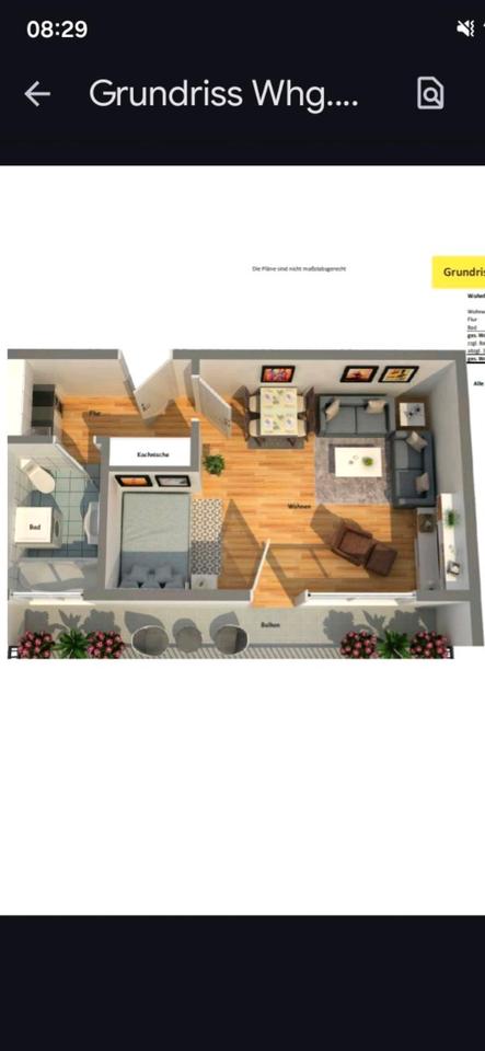 Thumbnail-Möblierte 1.5 Zimmer Whg ca.40 qm