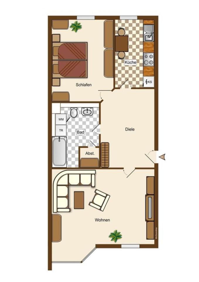 Thumbnail-Roßwein - 70m² 2-R.-Wohnung im 1. OG zu vermieten