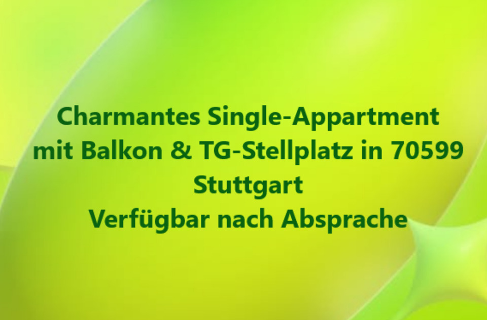 Thumbnail-Möbliertes Single-Apartment mit Balkon & TG-Stellplatz