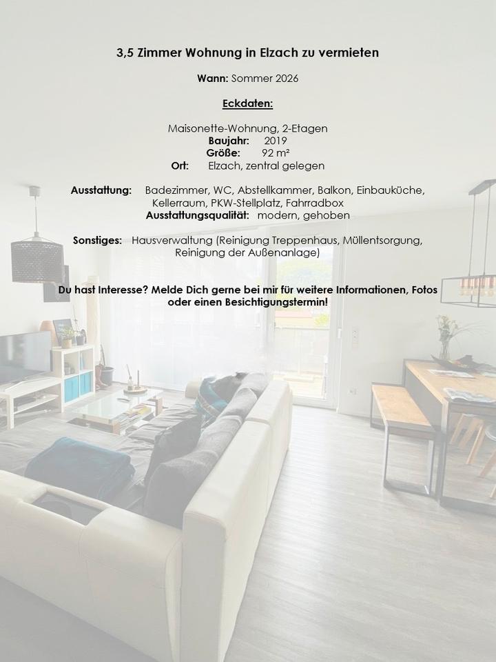 Thumbnail-Moderne 3,5 Zimmerwohnung in Elzach ab September 26 zu vermieten