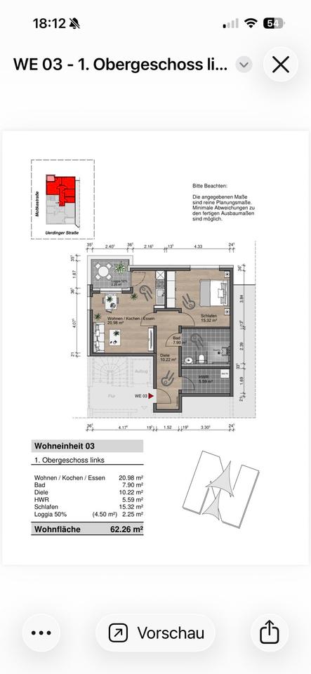 Thumbnail-2 Zimmer Wohnung altengerecht mit Aufzug und Balkon