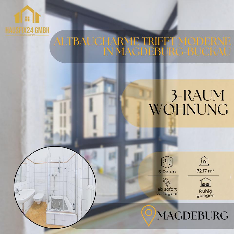 Thumbnail-Altbaucharme trifft Moderne – sanierte 3-Raum-Wohnung in Magdeburg-Buckau
