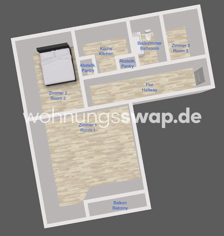 Thumbnail-Wohnungsswap - 3 Zimmer, 73 m² - Friedenstraße, Berlin-12107